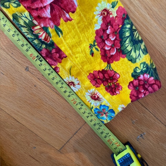 Vintage dolce skinny  Floral Yellow Pants - Picture 6 of 11